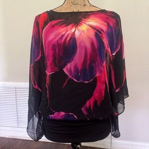 Floral sheer blouse